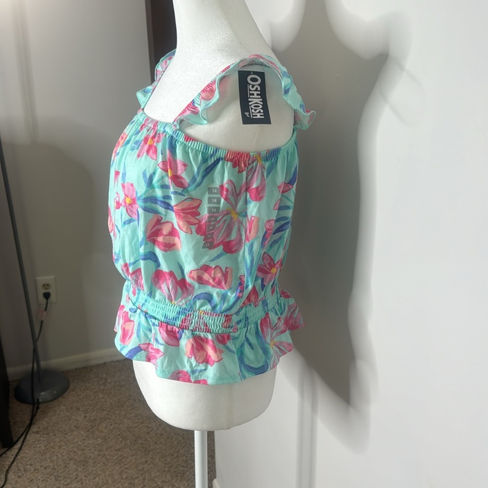 NWT Girl’s OshKosh B’gosh Floral Top Size 14 - Picture 4 of 11